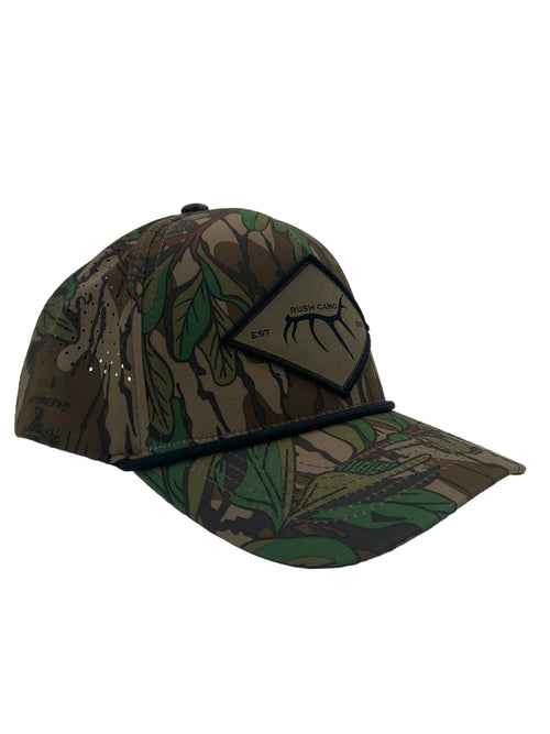 Rush Camo Elk Shed Green Leaf Trucker Hat